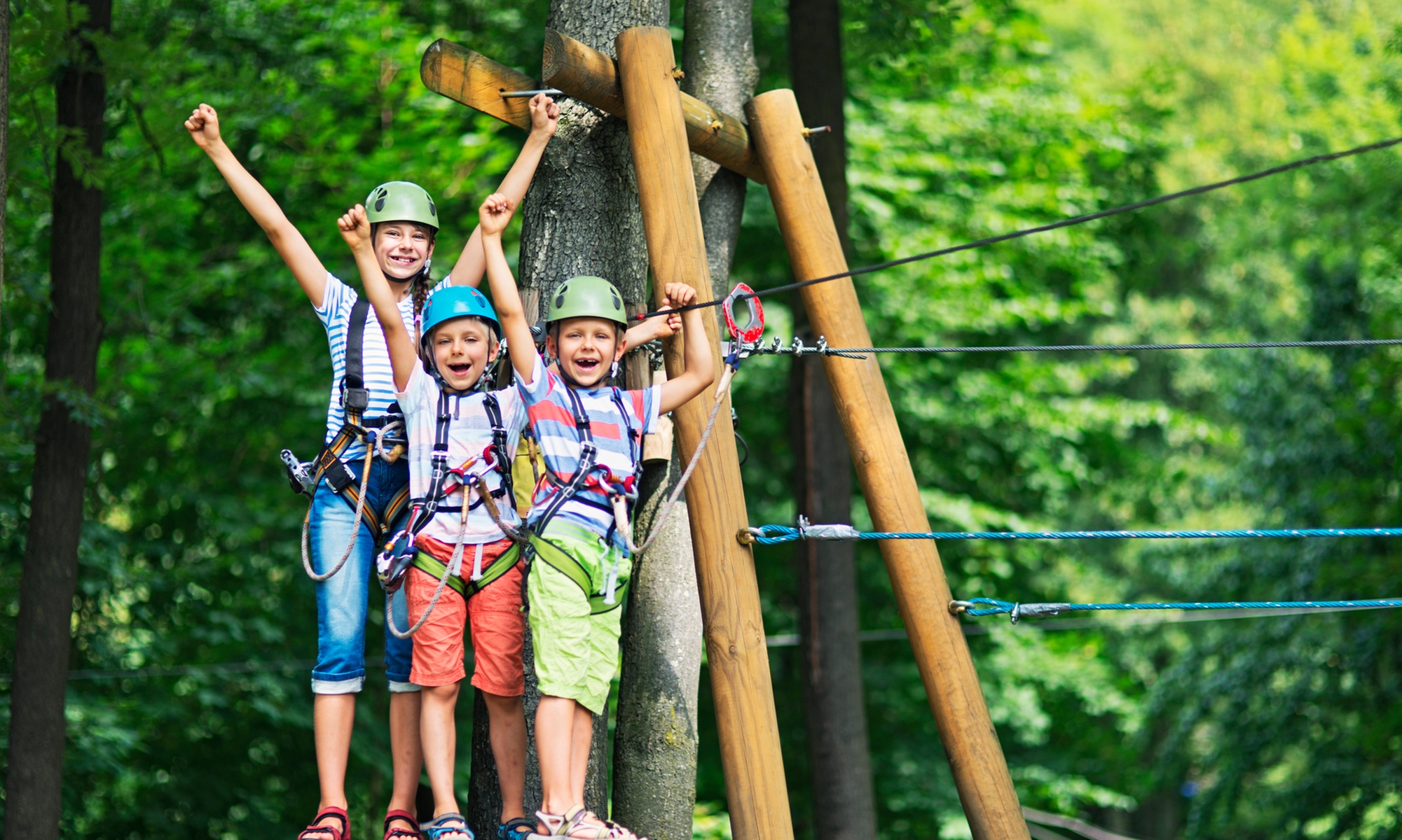 Entrée accrobranche ou lancer de haches au Parc Robinson