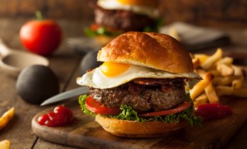 Menu burger, frites, boissons