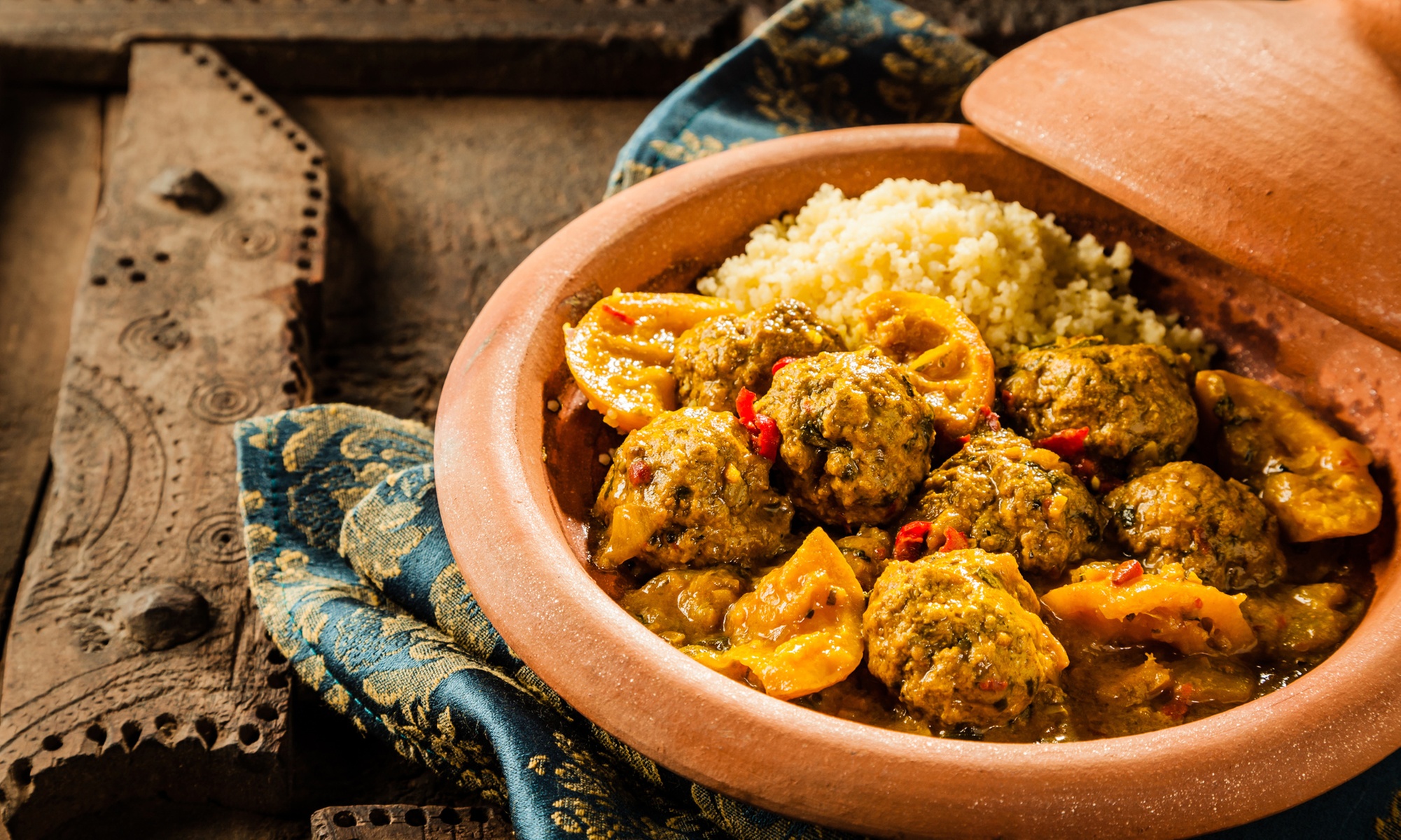 Menu marocain en 2 services au restaurant Le Riad