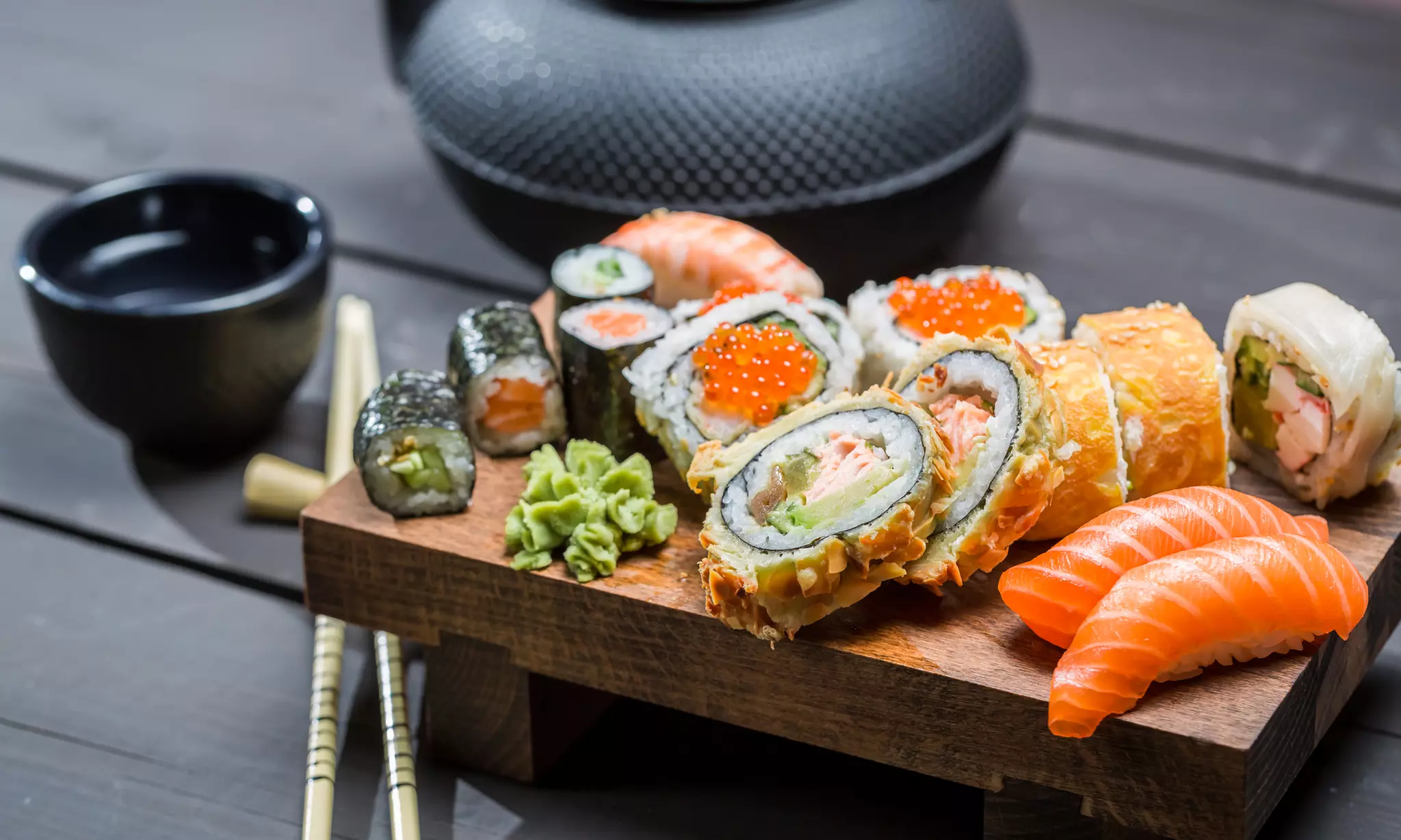 $30 for Food & Drink at Kusshi: Savor Sushi & Extensive Sake Selection