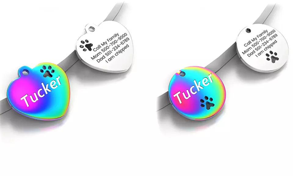 Halsbandanhänger für Haustiere mit personalisierbarer Gravur