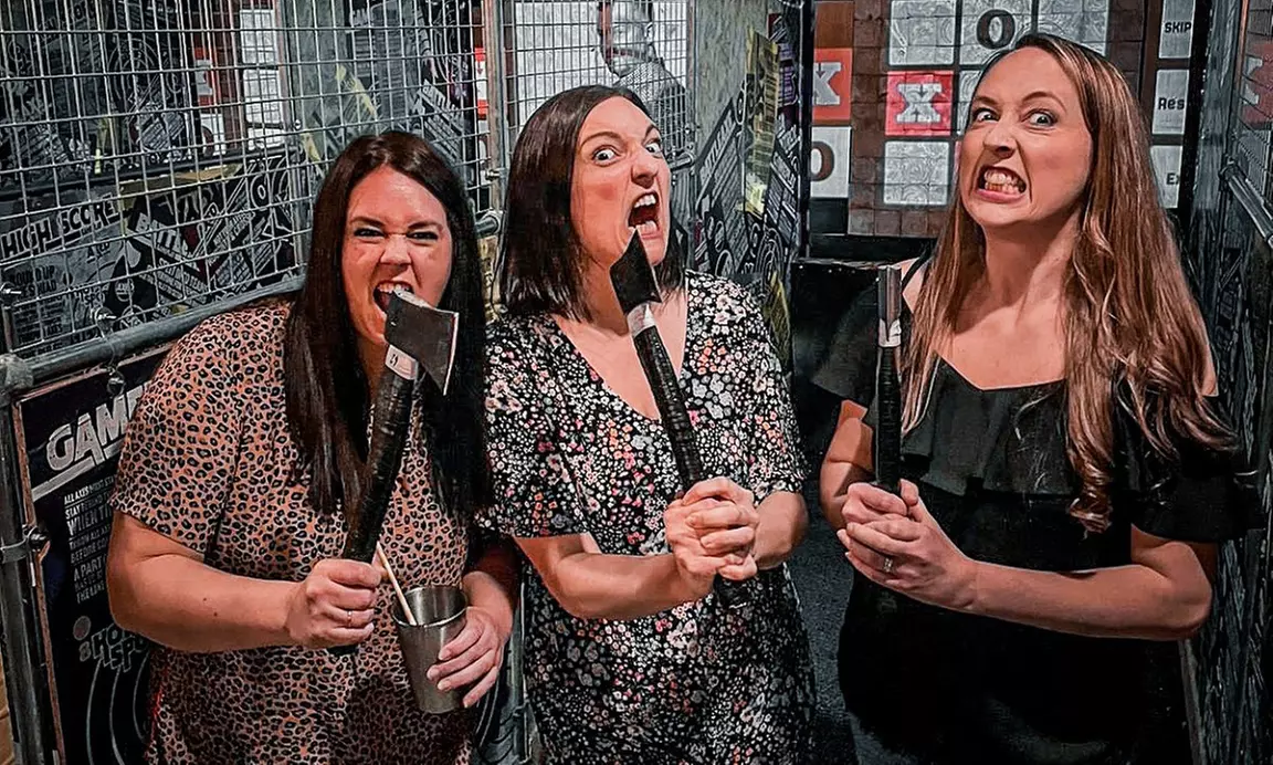 Axe Throwing with Smart Lanes, Touch-Screen Tab, & Expert Coaching