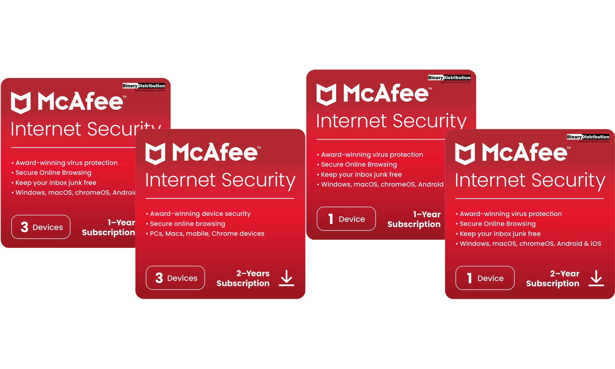 McAfee Internet Security 2025 für 1 oder 3 Geräte als Download