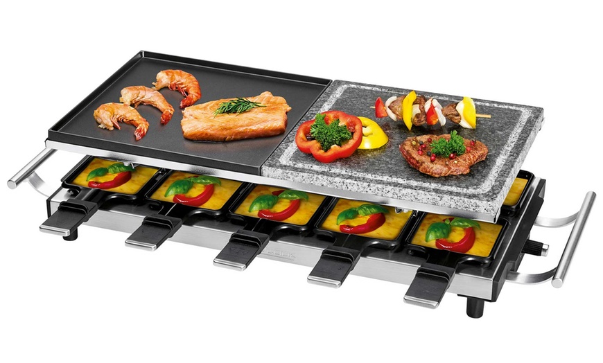 Jusqu Appareil Raclette Grill En En Acier Inoxydable De