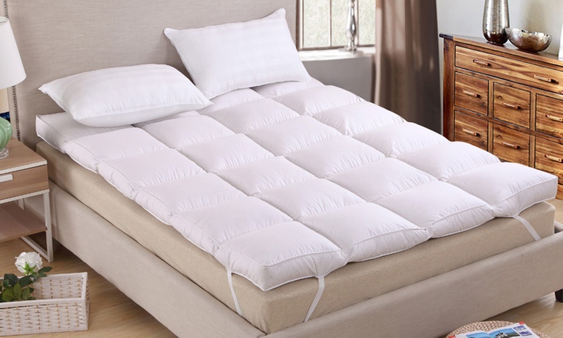 Cubrecolchón de plumas de pato de Sampur: