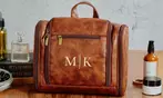 Travel in Style With Personalized Vegan-Friendly Leather Toiletry Bag (Up to 85% Off)