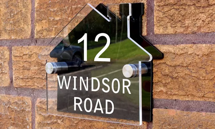 House Shaped Door Sign from Decomatters