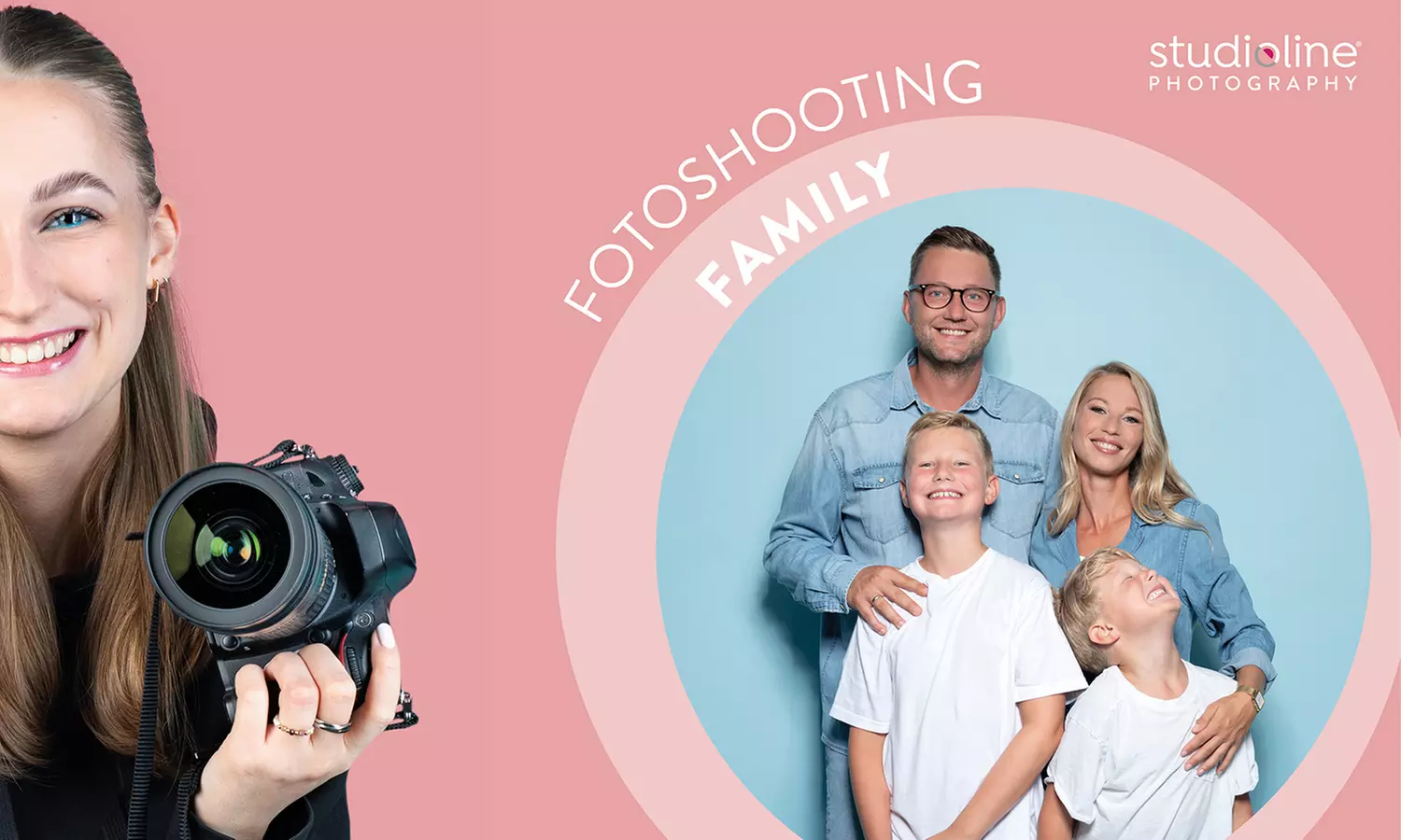 60 Min. studioline PHOTOGRAPHY Fotoshooting Erlebnis + Goldcard