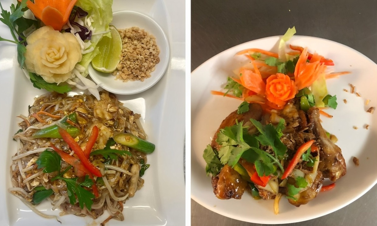 Two-Course Thai Meal With Prawn Crackers, Starter, and Main