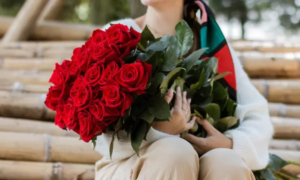 24, 36, 48, or 96 Luxury Long Stem Rose Bouquet (Red Roses or Choice of Color) from Rose Farmers (Up to 70% Off) - Second Medium