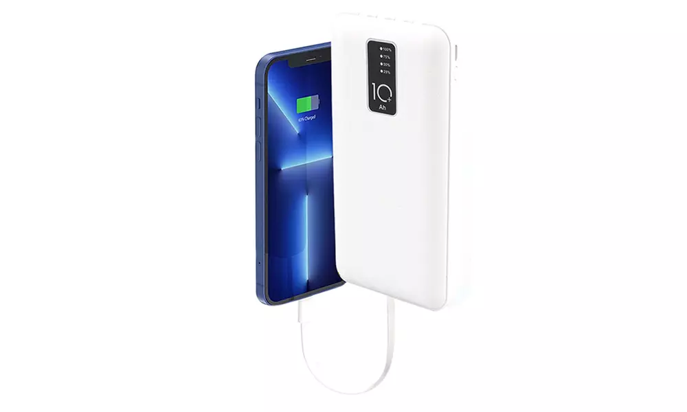 Powerbank 20000 mAh mit 4 Ladekabeln