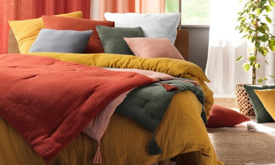 Parure de lit en gaze de coton "Angelina" de Promo Linge