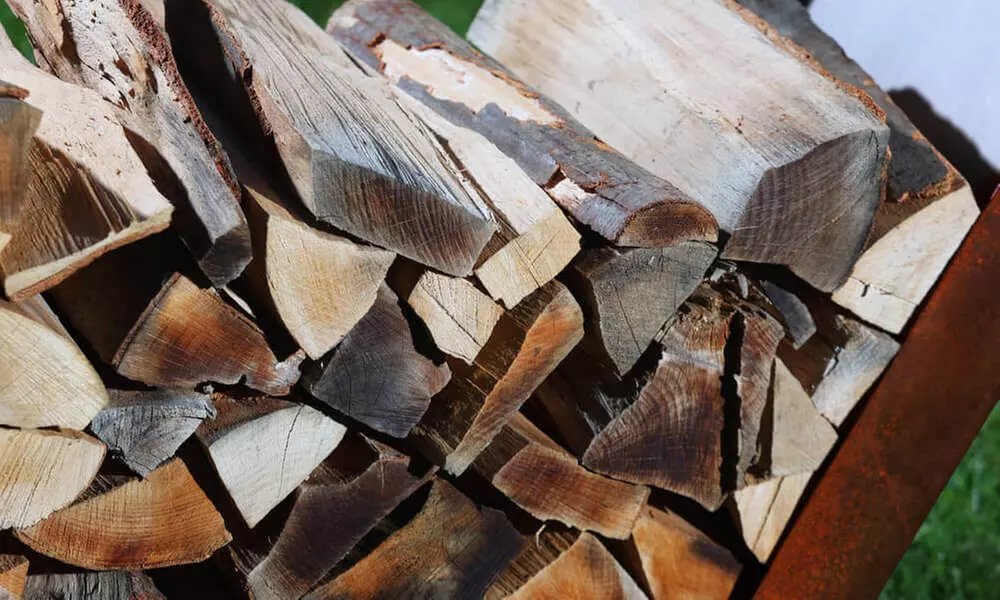 Home Deluxe Holzlege aus Stahl „Paulo“