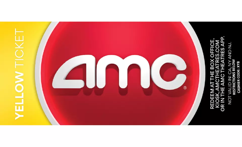 AMC Theatres Yellow Movie Tickets Up to 45% Off  - Second Medium