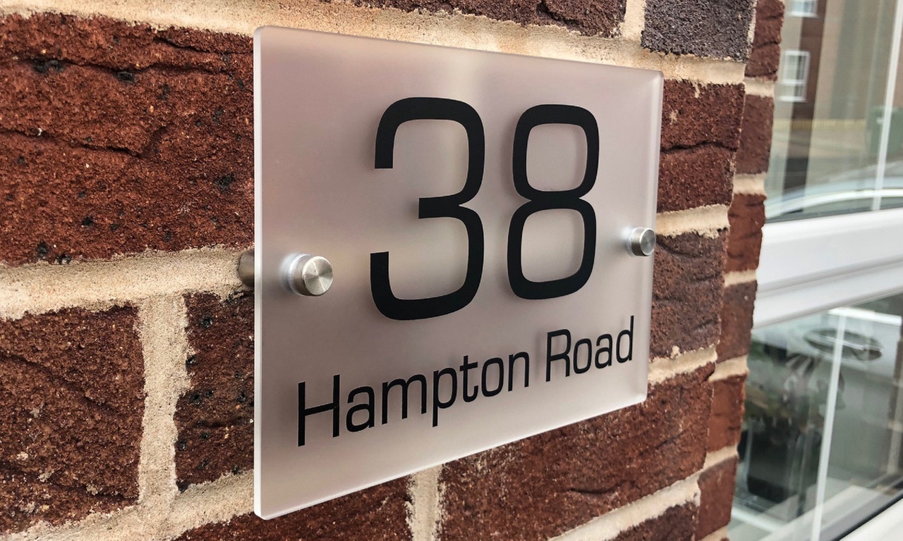 Get Stylish with Personalised Premium Frosted Effect Door Sign