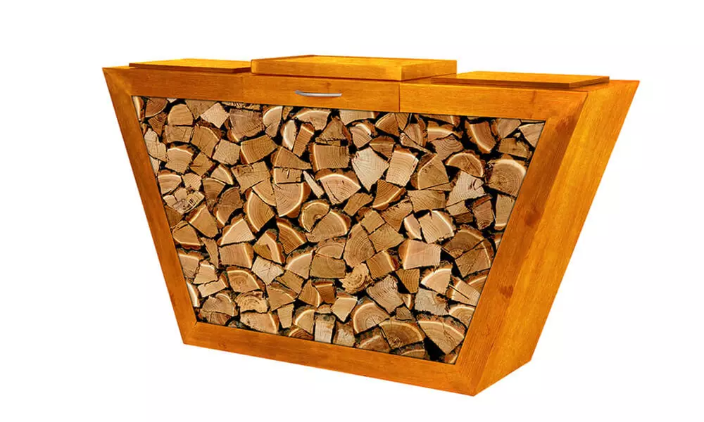 Home Deluxe Holzlege aus Stahl „Paulo“