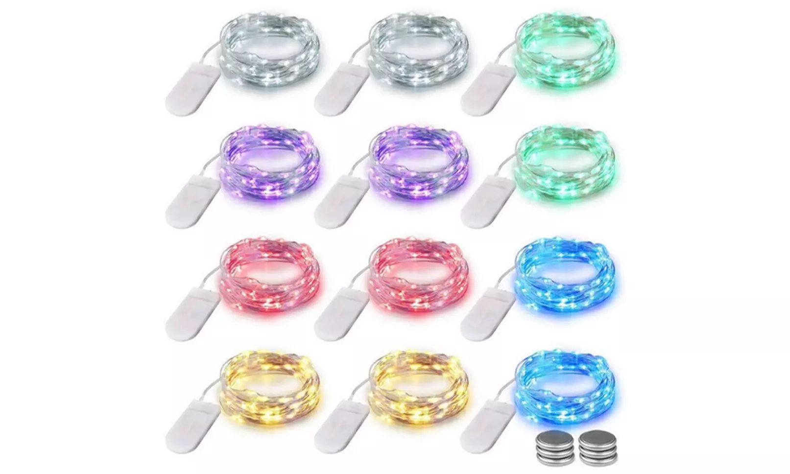 Up to 10m of 100 LED Button String Lights