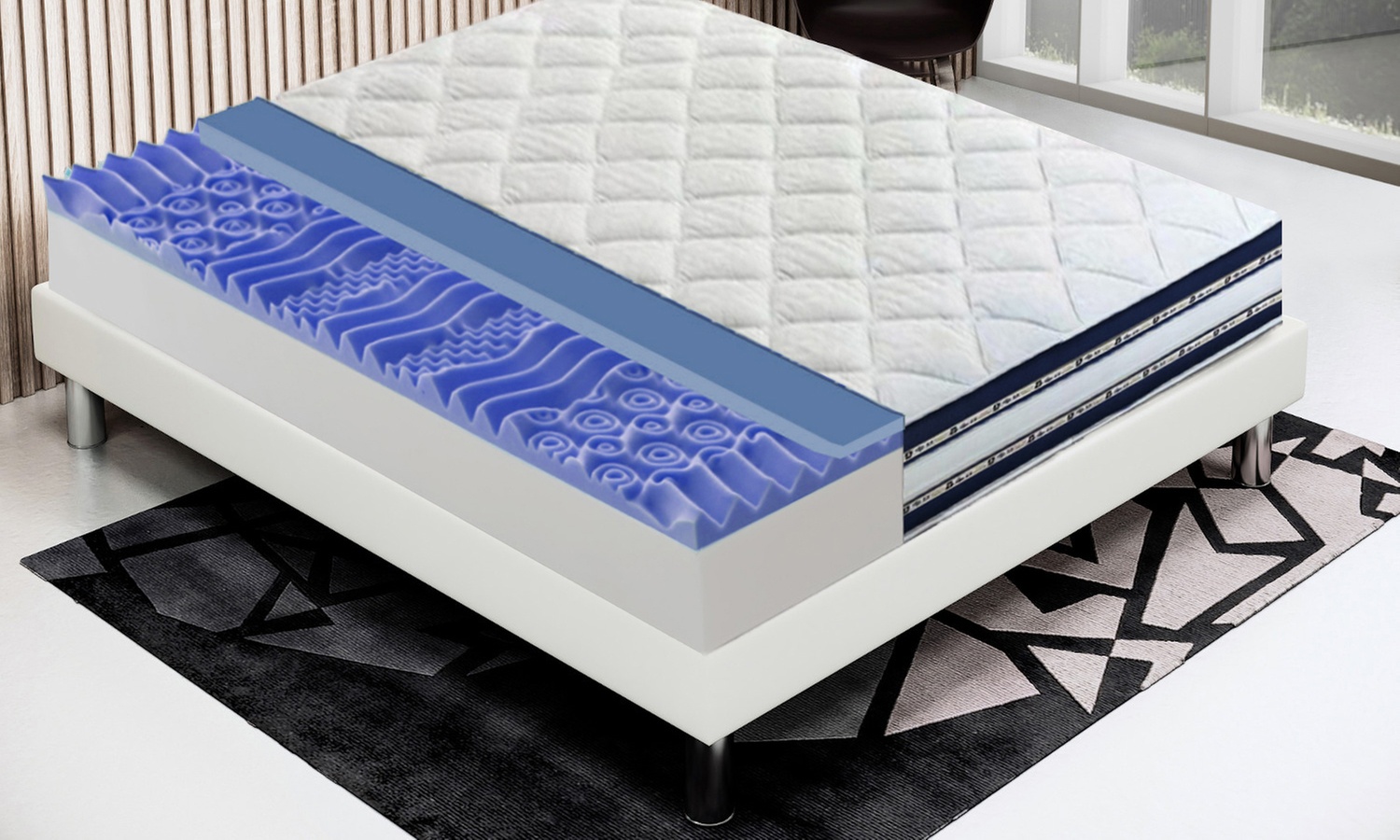 Orthopädische 13-Zonen-Matratze (27 cm) mit Visco-Gel-Schaum | In Größe nach Wahl & Inkl. Gratis-Versand