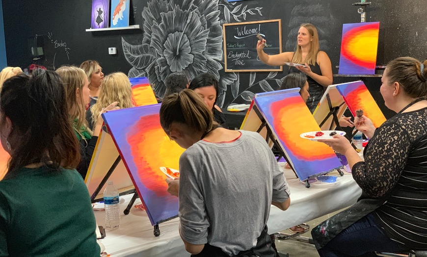 Canvas Painting Class Paint Sip Studio Temecula Groupon