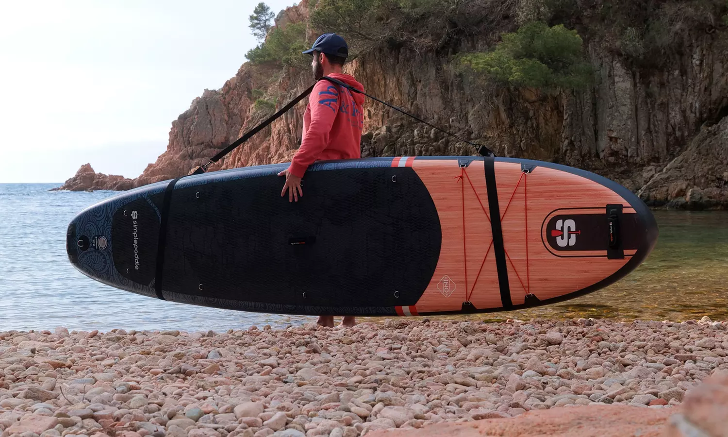 SIMPLE-PADDLE aufblasbares Stand-Up-Paddle-Brett oder Transporttasche