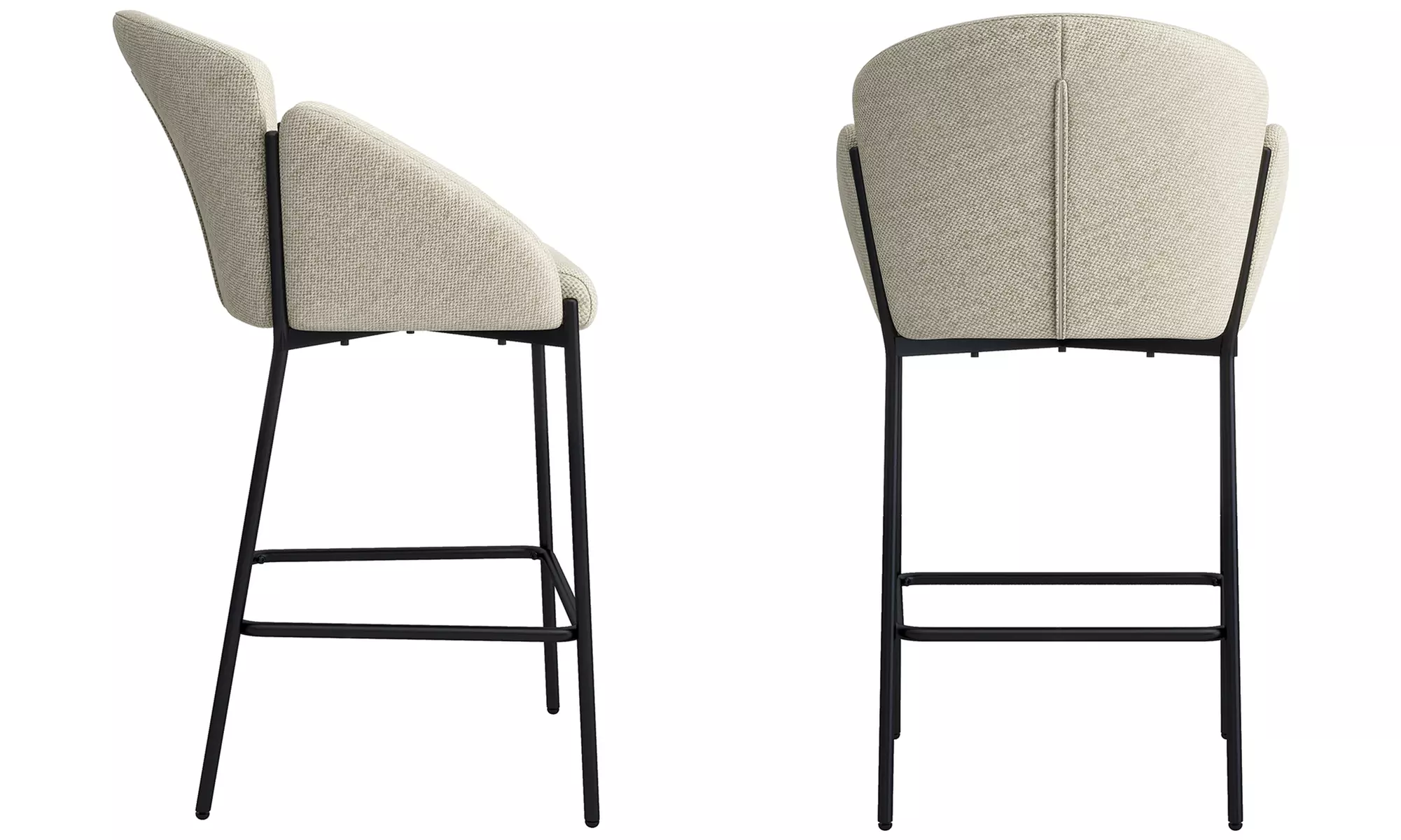 Lot de 2 chaises de bar "Candice" de Doosense