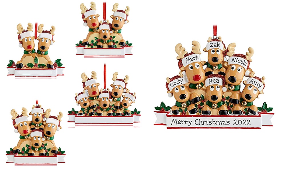 Personalised Reindeer Christmas Tree Decoration