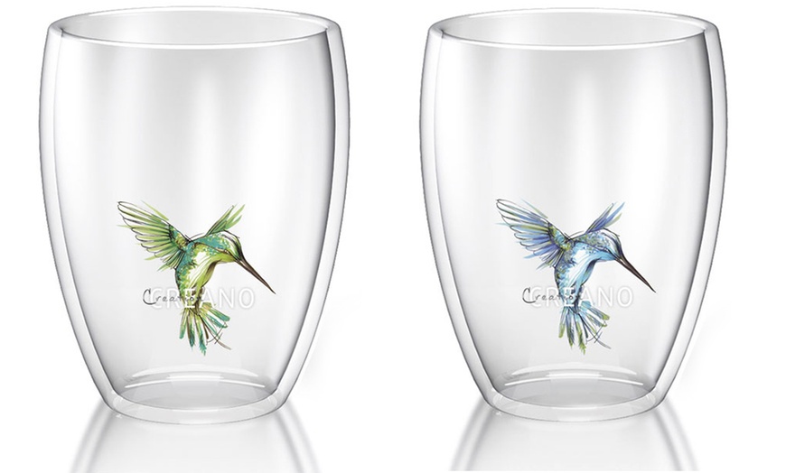 jusqu à 46 Lot de 2 3 ou 6 verres 250 ml à double paroi Creano motif