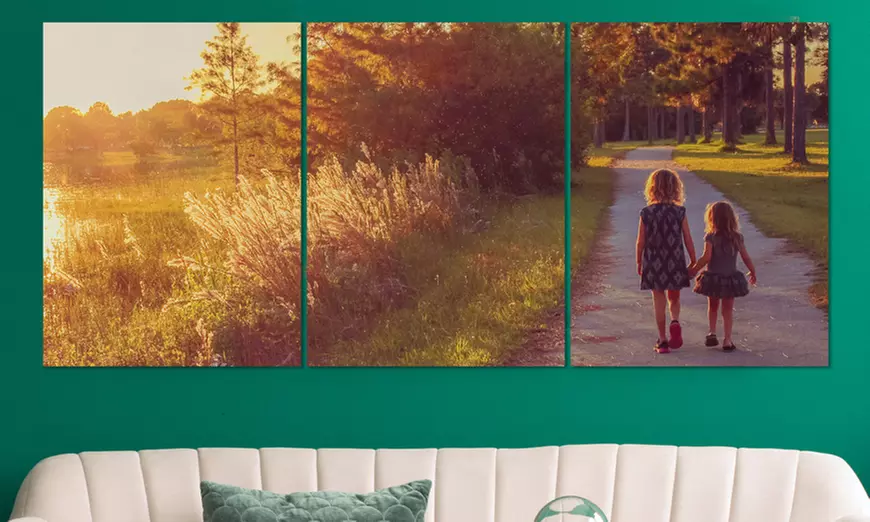 Personalised Three-Panel Canvas Wall Display