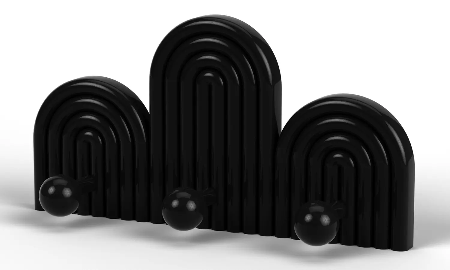 Pack patère murale ACA avec 3 crochets