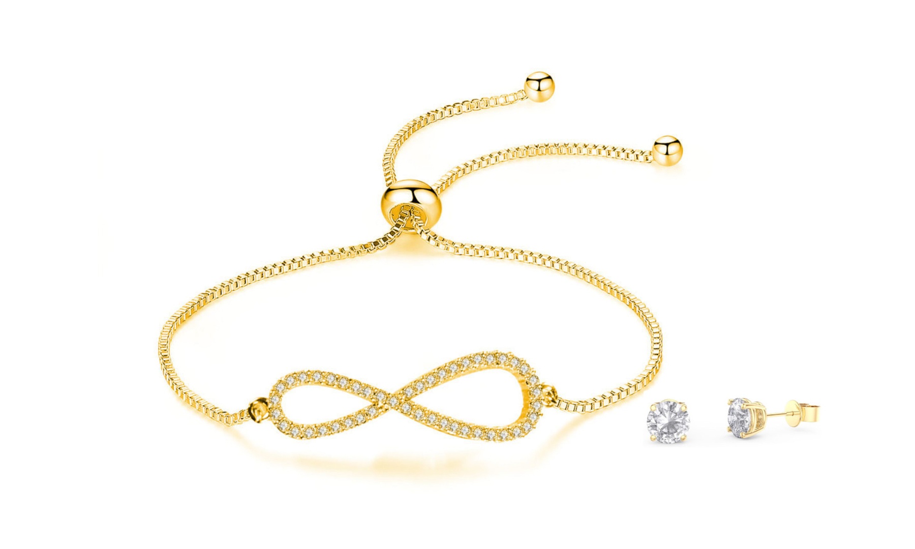 Parure de bijoux "Infinity Chain" ornés de cristaux Swarovski®