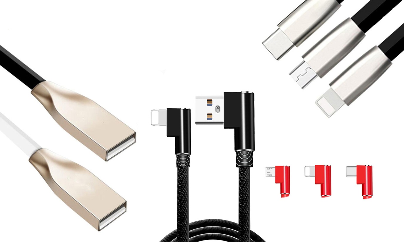 1x oder 2x bruchfestes oder L-förmiges Ladekabel