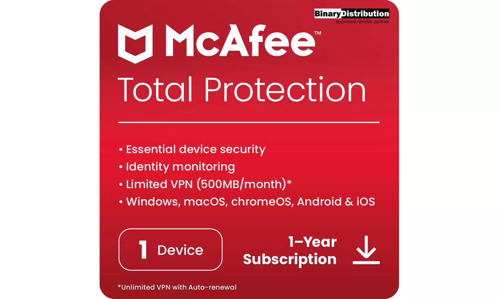 McAfee Total Protection 2025 für 1 - 10 Geräte als Download
