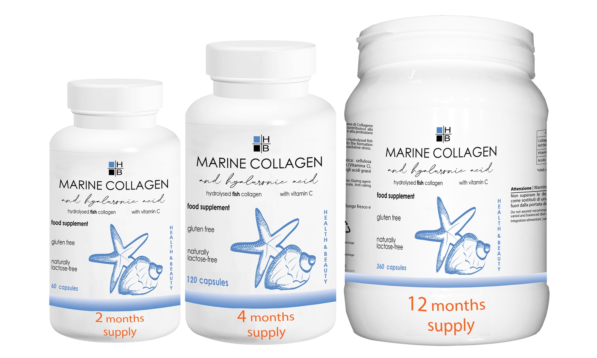 Colágeno Marino H|B cápsulas con ácido hialurónico