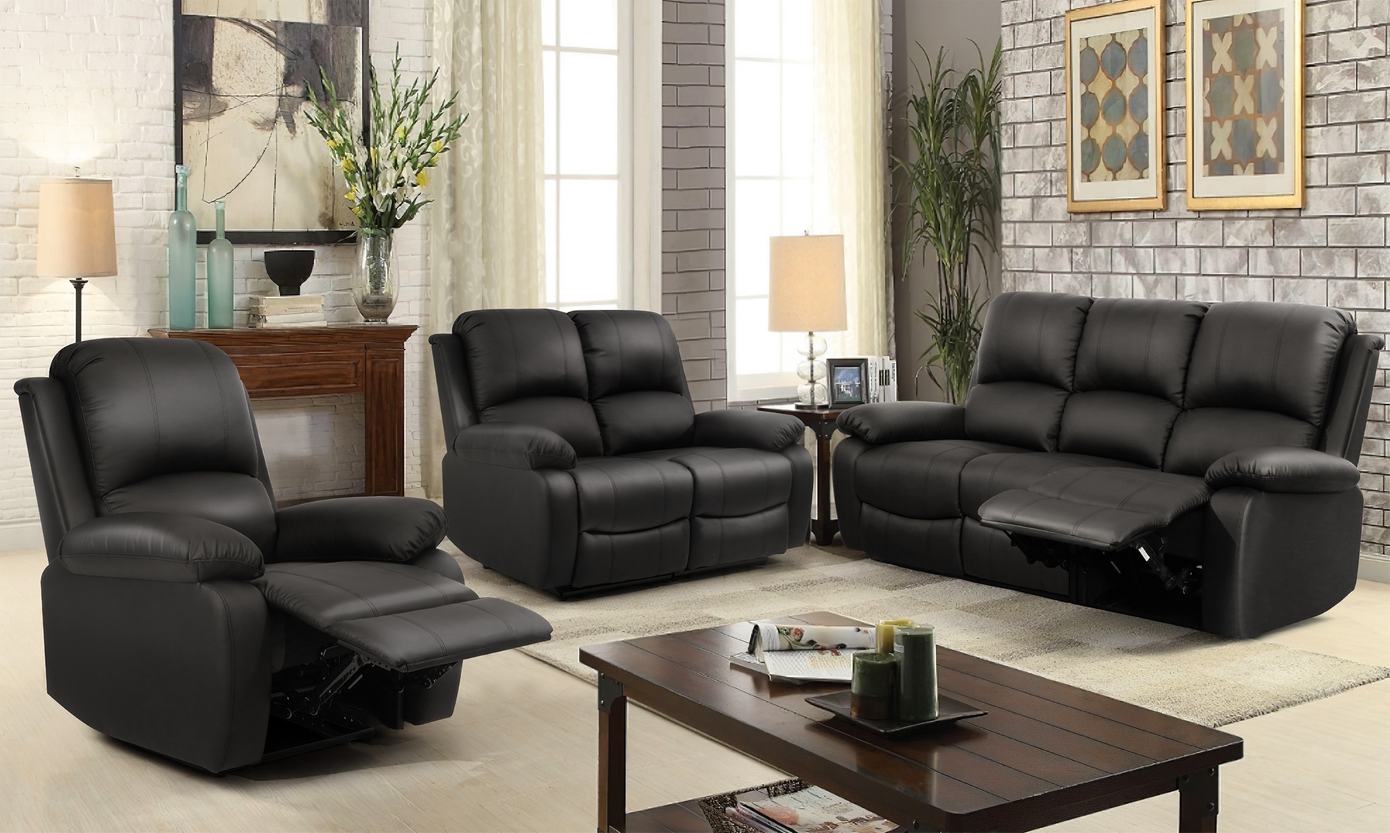 Modern Recliner Sofa Set