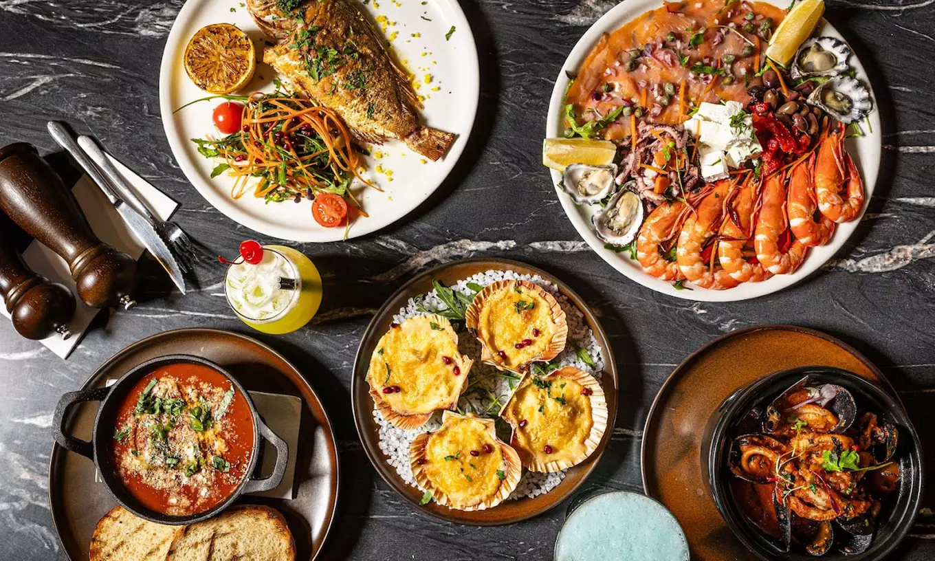 Premium 2 Course Seafood Platter & wine at Neyvine Seafood & Grill