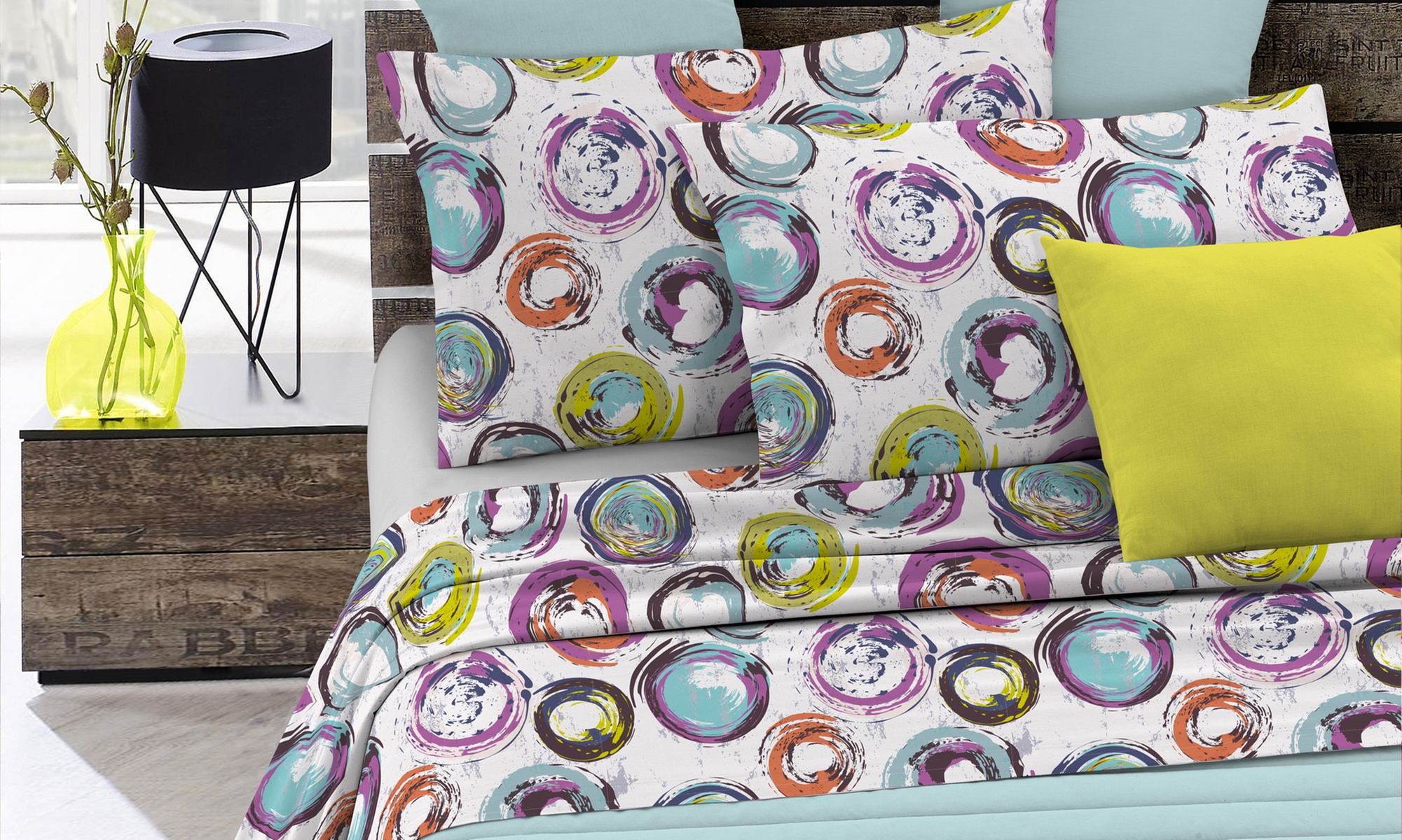 Completo letto con lenzuola e federe Made in Italy