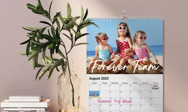 One, Two, Three, Four, Five, or Ten Custom Wall Calendar from Printerpix (Up to 94% Off). Two Sizes Available. - Second Medium