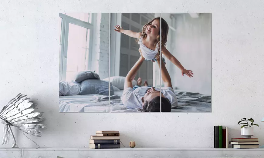 Personalised Three-Panel Canvas Wall Display