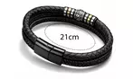 Pulsera de cuero y acero inoxidable