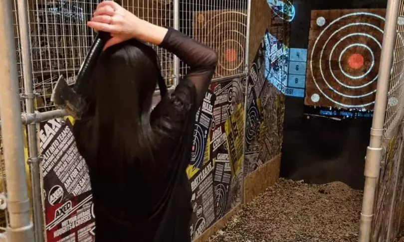 Axe Throwing with Smart Lanes, Touch-Screen Tab, & Expert Coaching