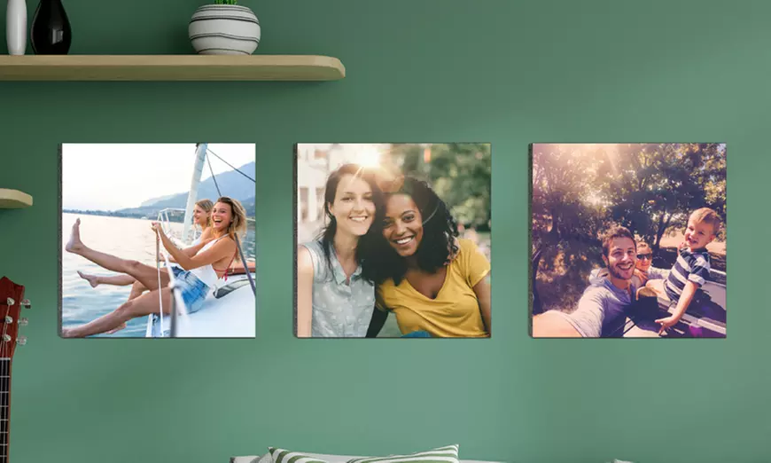 1, 3, 4, 5, 6, 9, 12, or 15 x Personalised Photo Tiles 20x20cm