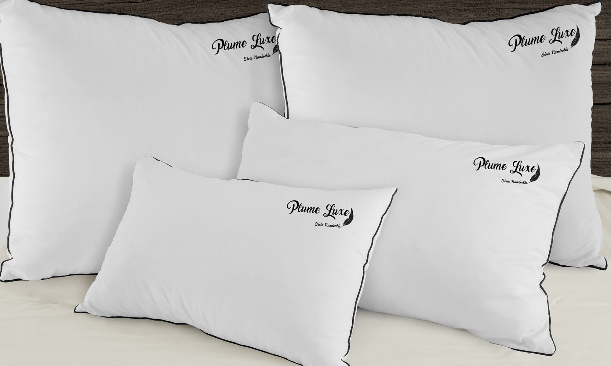 Almohadas bordadas de lujo de 100% Plumas, Sampur