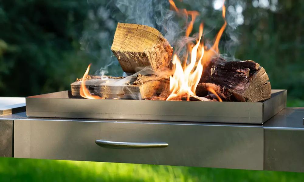 Home Deluxe Holzlege aus Stahl „Paulo“