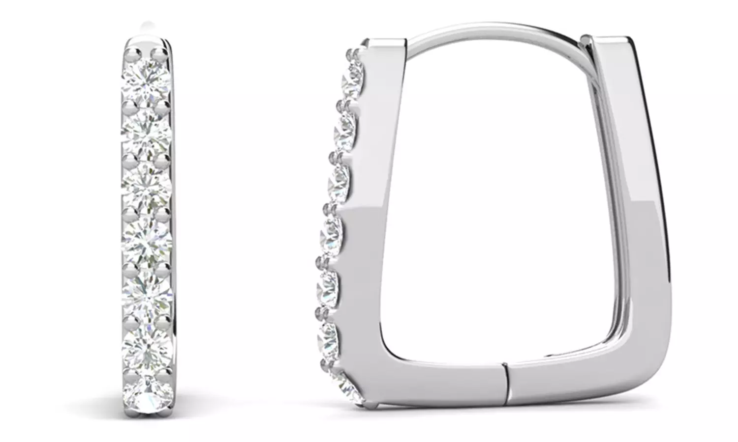 Moissanit-Creolen mit Brillantschliff, opt. mit Geschenkbox