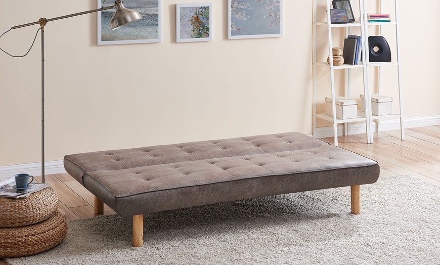 Naples Air Leather Sofa Bed Groupon