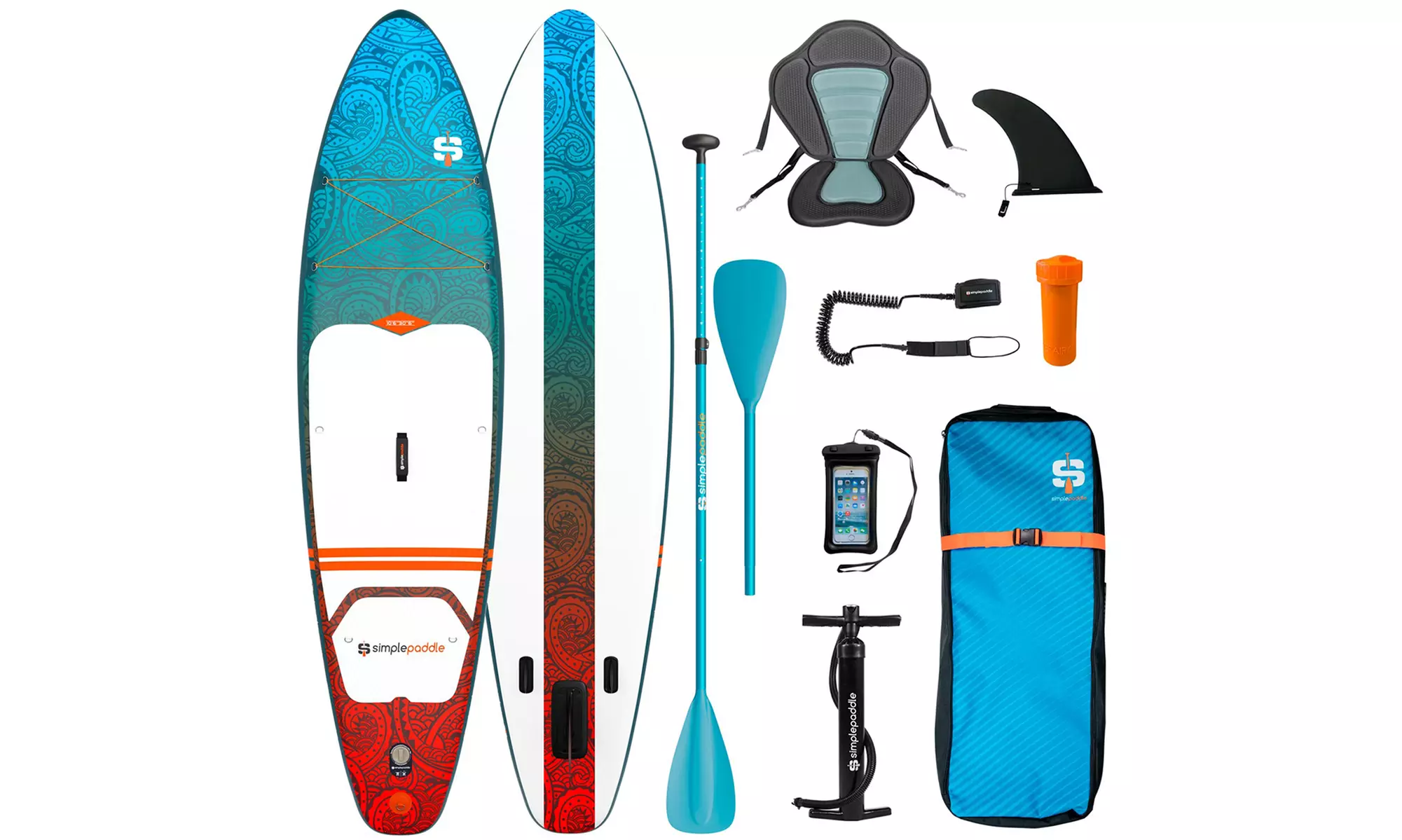 SIMPLE-PADDLE aufblasbares Stand-Up-Paddle-Brett oder Transporttasche