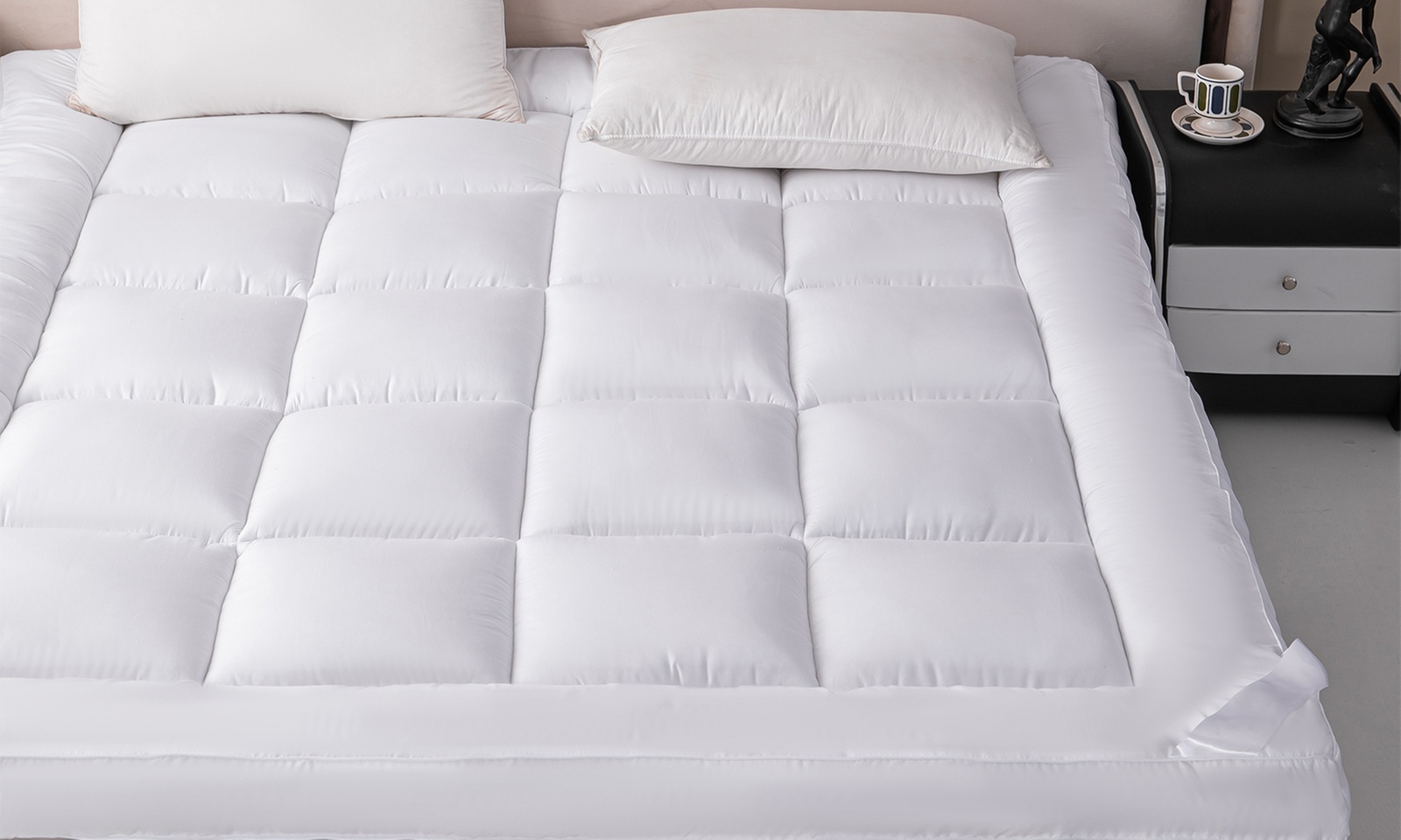 10cm Soft Mattress Topper with Anti-Allergy Polyester Filling