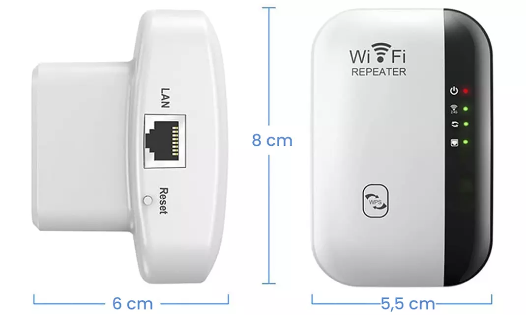 Wi-Fi-Repeater mit LAN-Kabel