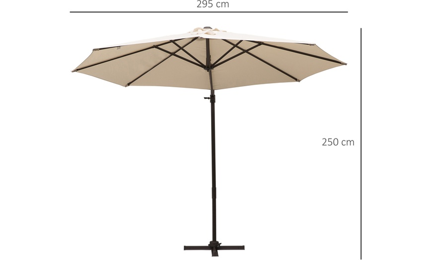 Outsunny M Roma Parasol Umbrella Groupon