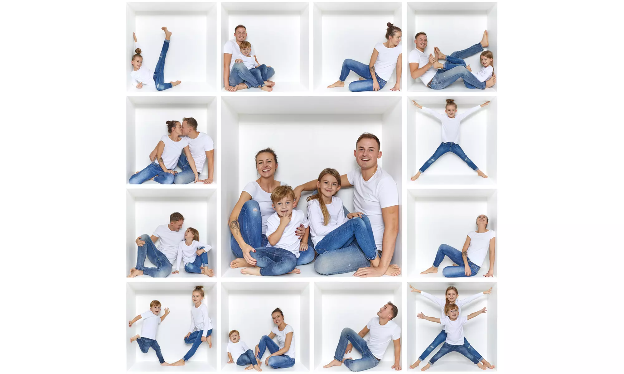 Fotoshooting in Kasten-Collage